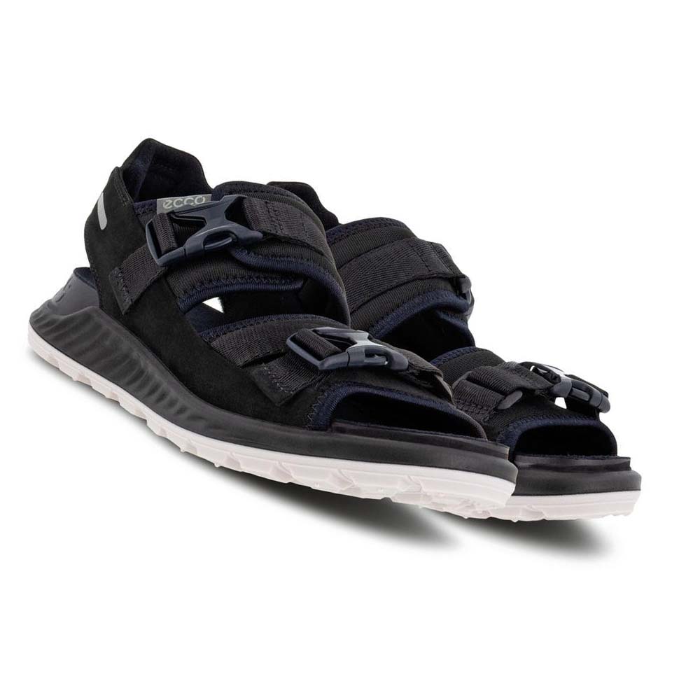 Women's Ecco Exowrap 2 Strap Buckle Sandals Black / Black | USA 171BEX